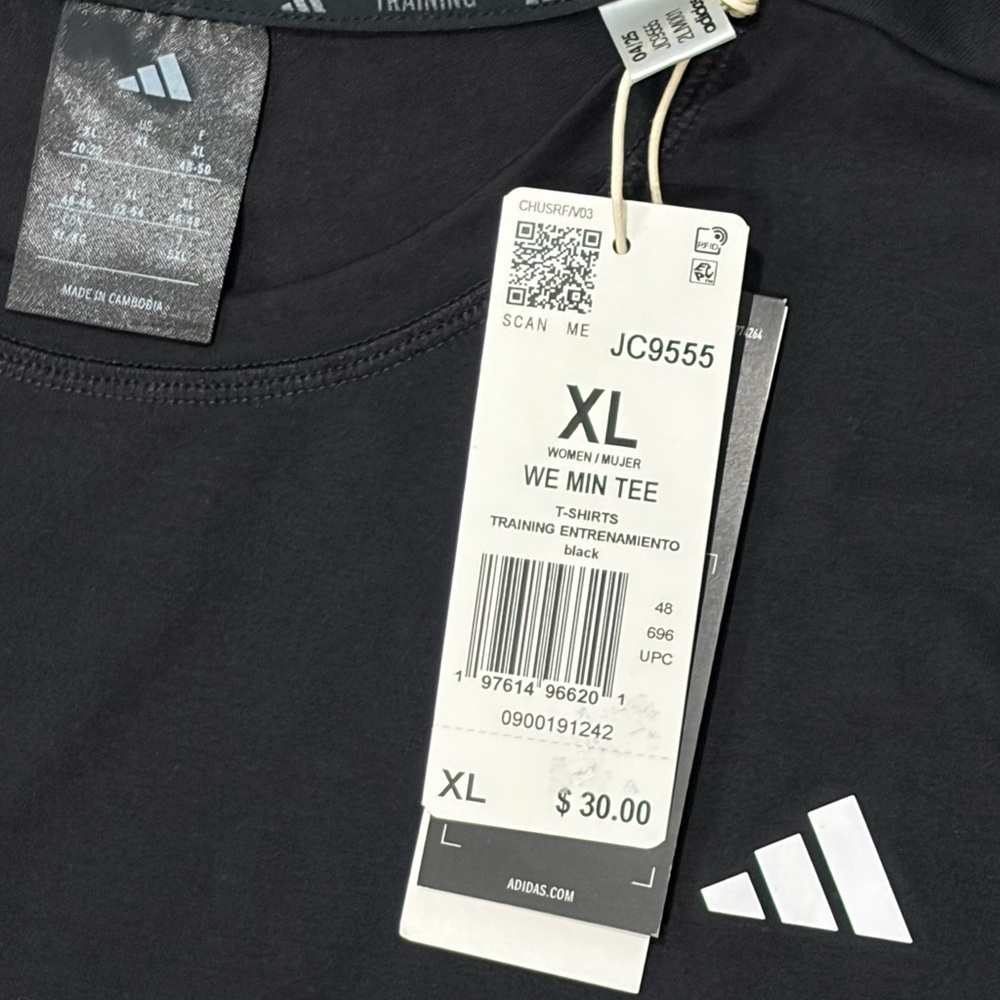 Adidas Women's Black Logo Crop Top - Picture 2 of 2